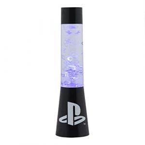 PlayStation Glitzer Flüssigkeitsfluss-Lampe mit schwebenden Controller-Icons - Offiziell lizenziertes Sony Merchandise, Gaming-Raum-Nachtlicht, Schlafzimmerdeko, Black