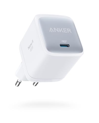 Anker Nano II 65W USB-C Ladegerät Netzteil mit Schnellladeleistung, GaN II Technologie, Kompatibel mit MacBook Pro/Air, Galaxy S20/S10, iPhone 17/Pro/iPhone Air/16/15, iPad, Pixel(Weiß)
