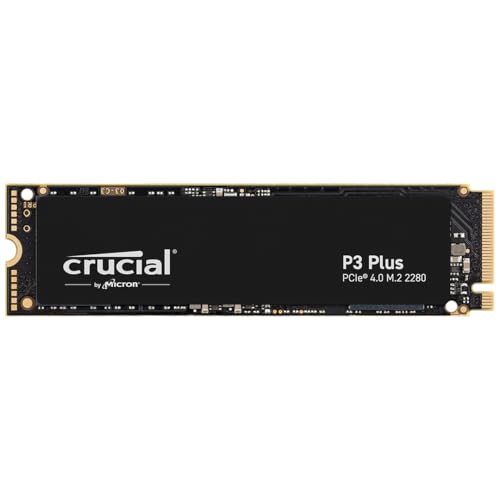 Crucial P3 Plus SSD 2TB M.2 PCIe Gen4 NVMe Interne SSD, 5.000 MB/s Lesen, 4.200 MB/s Schreiben, Laptop und Desktop kompatibel, Solid State Drive Festplatte - CT2000P3PSSD801