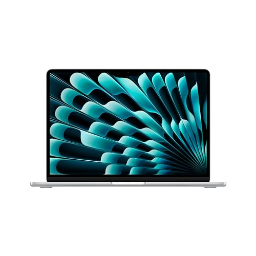 Apple 13″ MacBook Air Laptop mit M3 Chip: 13,6″ Liquid Retina Display, 16 GB gemeinsamer Arbeitsspeicher, 256 GB SSD Speicher, beleuchtete Tastatur, 1080p FaceTime HD Kamera, Silber