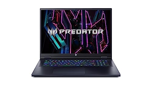 Acer Predator Helios 18 (PH18-71-93CJ) Gaming Laptop | 18" WQXGA 240Hz Display | Intel Core i9 13900HX | 32 GB RAM | 2 TB SSD | NVIDIA GeForce RTX 4080 | Windows 11 | QWERTZ Tastatur | schwarz
