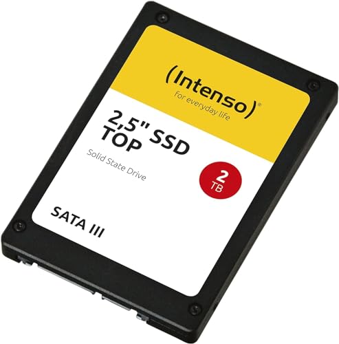 Intenso Interne 2,5″ SSD SATA III Top, 2 TB, 550 MB/Sekunden, Schwarz