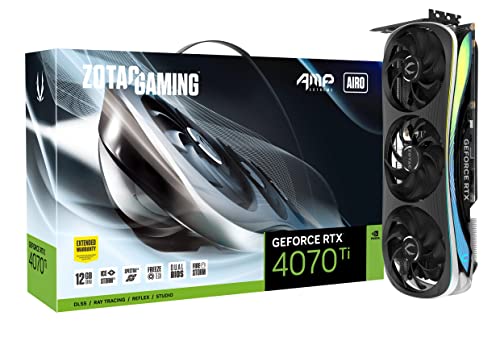 ZOTAC Gaming GeForce RTX 4070 Ti AMP Extreme AIRO DLSS 3 12GB GDDR6X 192-bit 21 Gbps PCIE 4.0 Gaming Grafikkarte, IceStorm 2.0 Advanced Cooling, Spectra 2.0 RGB Lighting, ZT-D40710B. – 10P