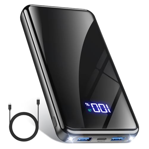 Power Bank,20000mAh Powerbank Schnellladefunktion 22,5W USB-C PD3.0 & QC4.0 Tragbarer Externer HandyAkkus mit LED Display/Taschenlampe,Kompatibel mit iPhone 17 Pro Max 16 15 14 13 Samsung Galaxy S25