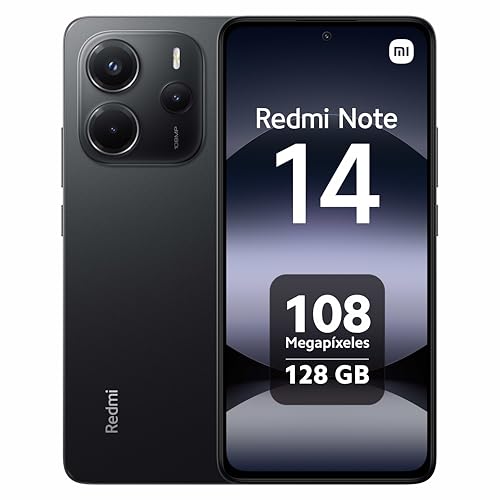 Xiaomi Redmi Note 14 Smartphone, 6GB RAM 128GB, Schermo 6.67" AMOLED, 120Hz, Fotocamera 108MP, Sensore di impronte digitali, NFC, 33W Turbo ricarica, 5500mAh, Midnight Black