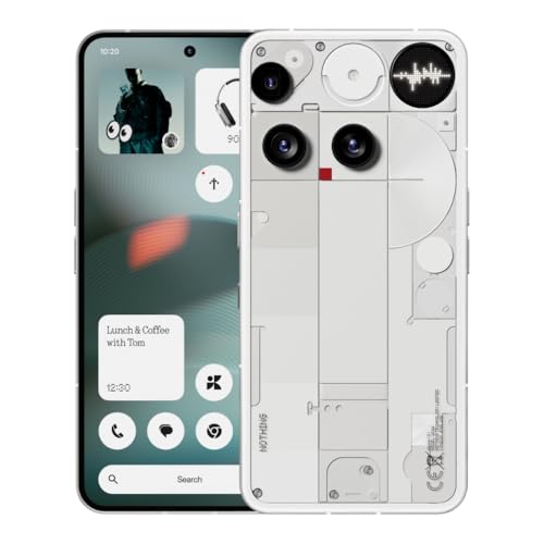 Nothing Phone (3) – Handy mit 50 MP Triple-Kamera, 24h Silizium-Kohlenstoff Akku, 6,67" 120Hz AMOLED Display, Glyph Matrix, 16GB + 512GB – Weiß