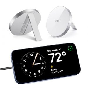 ESR für Magsafe Ladegerät, Wireless Charger mit Ständer für iPhone 17/16/16 Pro/16 Pro Max/15/14/13, AirPods 4/3/2 Pro,Induktive Ladestation mit 1,5m Verstärktem Nylonkabel, Weiß (Ohne Netzteil)