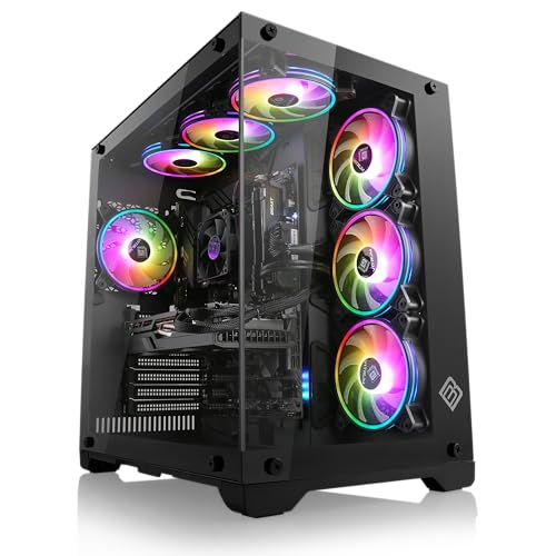 Gaming PC mit Windows 11 Home | AMD Ryzen 7 8700F 8X 4.1 GHz | RX 9060 XT (16 GB) | 2000 GB M.2 NVMe | 64 GB DDR5 RAM | WLAN | Computer für Zocker, Gamer Desktop Rechner zum Spielen | A14772