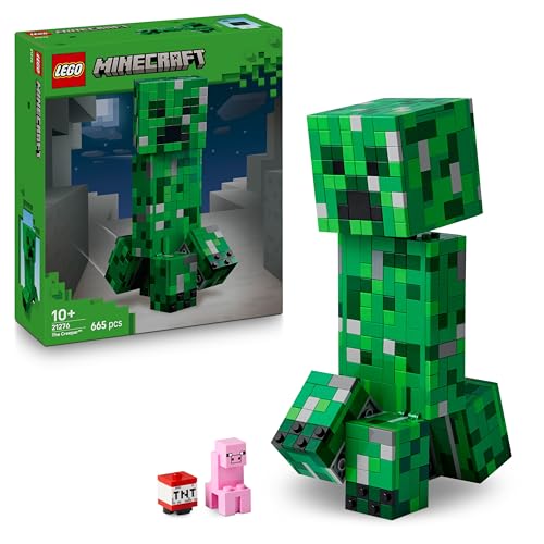 LEGO Minecraft Der Creeper – Gamer Spielzeug -Bewegliche Actionfigur – Interaktives Spielset mit TNT-Element – Kinder DIY Deko – Gaming Geschenk für Jungen, Mädchen & Teenager ab 10 Jahren – 21276