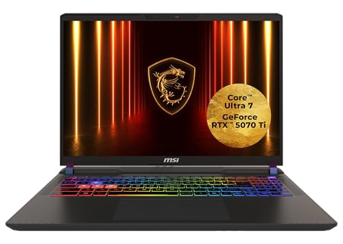 MSI Vector 16 HX AI Gaming-Laptop, 16″ QHD+ 240 Hz Display, Intel® Core™ Ultra 7 255HX, NVIDIA GeForce RTX 5070 Ti, 16 GB RAM, 1 TB SSD, Windows 11 Home, QWERTZ Tastatur, Cosmos Grau, A2XWHG-264