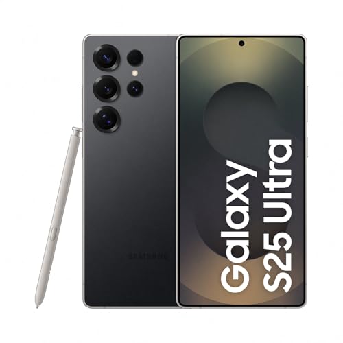 Samsung Galaxy S25 Ultra AI Smartphone mit Galaxy AI, Ohne Vertrag, Handy mit Android, 12 GB RAM, 256 GB Speicher, 200-MP-Kamera, Titanium Black, 3 Jahre Herstellergarantie [Exklusiv auf Amazon]