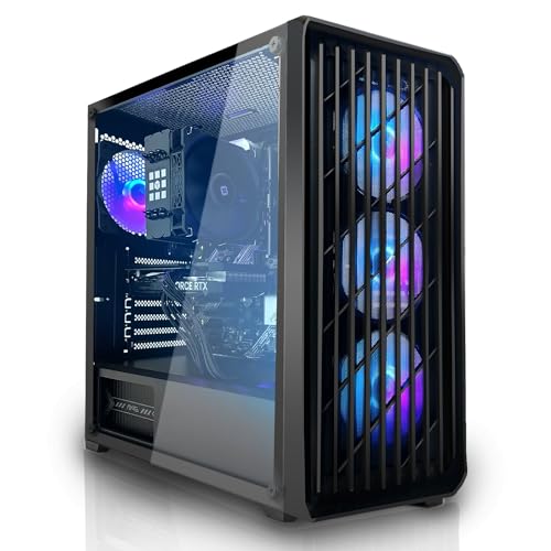 SYSTEMTREFF Basic Gaming PC AMD Ryzen 5 PRO 5655G 6×4.4GHz | AMD RX Vega 7 4K HDMI DX12 | 512GB M.2 NVMe | 16GB DDR4 RAM | WLAN Desktop Computer Rechner für Gamer, Zocker