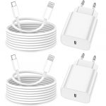 iPhone Ladekabel, [MFi-Zertifiziert] 2er Pack 25W iPhone Ladegerät Apple Ladekabel 2M, USBC Schnellladegerät mit USB C auf Lightning Kabel für i Phone 14 13 12 11 Pro Max XS XR X 8 7 6 Plus 5 iPad