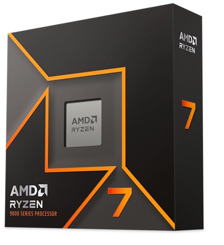 AMD Ryzen 7 9700X Prozessor (8 Kerne/16 Threads) 65W DTP, AM5 Sockel, 40MB Cache, Bis zu 5.5 GHz max Boost Frequenz, Kein Kühler