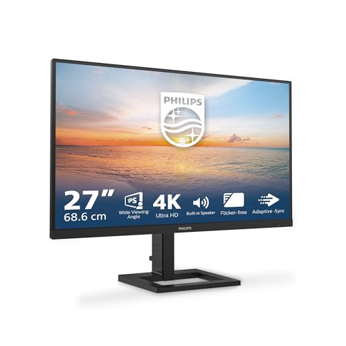 Philips 27E1N1800A – 27 Zoll Ultra HD Monitor, Laustprecher, HDR10 (3840×2160, 60 Hz, HDMI 2.0, DisplayPort 1.4) schwarz