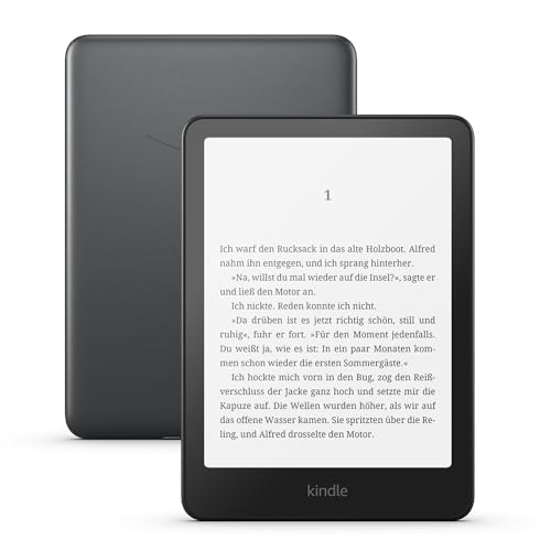 Amazon Kindle Paperwhite Signature Edition (neueste generation) – Unser schnellster Kindle, mit Frontlicht mit automatischer Anpassung und kabellosem Aufladen – 32 GB – schwarz metallic