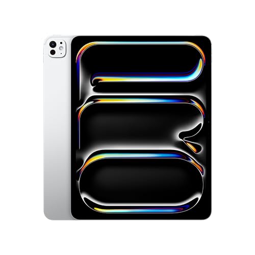 Apple 13" iPad Pro (M4): Ultra Retina XDR Display, 256 GB, 12 MP Querformat Frontkamera/12 MP Rückkamera, LiDAR Scanner, WLAN 6E, Face ID, Batterie für den ganzen Tag, Standardglas– Silber