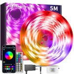 BATHEBRIGHT Led Strip 5m RGB LED Streifen mit Bluetooth Musik Sync Timer-Einstellung Dimmbar Farbwechsel Led Lichterkette Lichtband Leiste Band für Zuhause Party