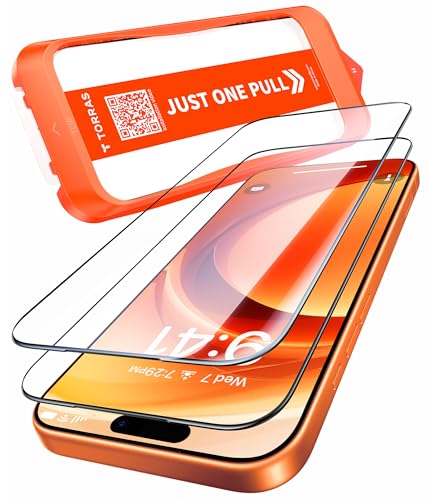 TORRAS Präzise für iPhone 17 Pro Max für Panzerglas [Full Screen] Exklusive AR-Antireflex Schutzfolie für iPhone 17 Pro Max Folie 9H+ glas [Nr.1 Stoßfest], Auto Montage, Kompatibel mit Hülle, 2 Stück