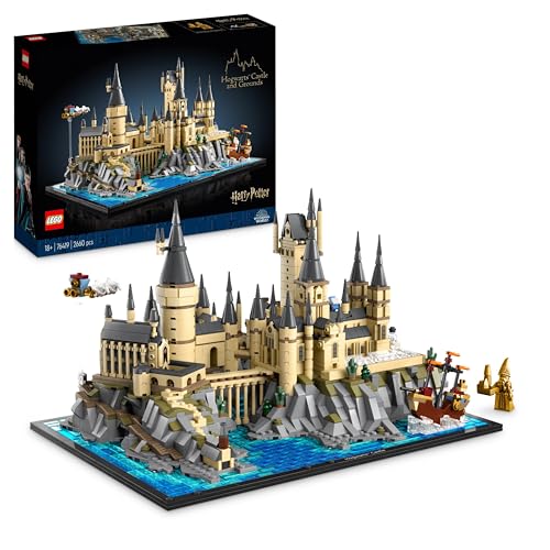 LEGO Harry Potter Schloss Hogwarts mit Schlossgelände – Set zum Sammeln für Erwachsene inkl. Hauptturm & Astronomieturm, Kammer des Schreckens & Architekt Minifigur – 76419