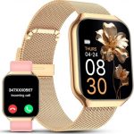 Smartwatch Damen mit Telefonfunktion 1,91" Zoll Touchscreen Fitness Tracker 200+ Sportmodi IP68 Wasserdicht Fitnessuhr mit Herzfrequenz SpO2 Schlafmonitor Schrittzähler Smart Watch für iOS Android