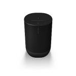 Sonos Move 2 | Tragbarer WLAN Speaker mit WLAN, Bluetooth, kompatibel mit Amazon Alexa, mindestens 24 Stunden Akkulaufzeit und kabelloser Ladestation - Schwarz