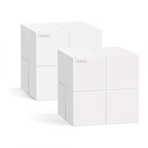 Tenda Nova MW6 Mesh WLAN System - AC1200 Dual Band Mesh Set - empfohlen für Häuser mit 1-2 Schlafzimmern - 4xGigabit Port - Ersetzt Router und Repeater - APP Steuerung -WPA2-2er Pack