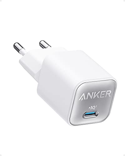 Anker USB C Ladegerät 30W, GaN 511 Nano 3, PIQ 3.0 PPS Schnellladegerät für iPhone 17/Pro/Pro Max/iPhone Air/16/15, Galaxy, Pixel 4/3, iPad (Ohne Ladekabel)