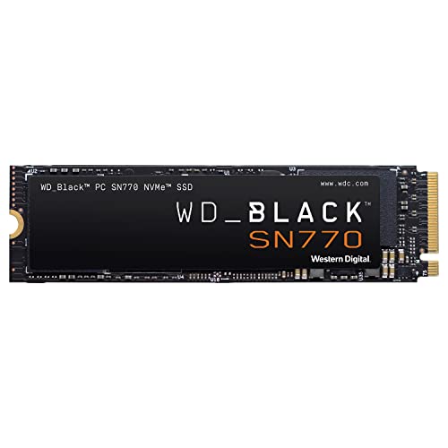 WD_BLACK SN770 NVMe SSD 2 TB (High-Performance, Gaming, PCIe Gen4, M.2 2280, Lesen 5.150 MB/s, Schreiben 4.850 MB/s) Schwarz