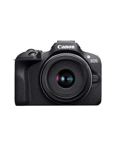 Canon EOS R100 mit RF-S 18–45mm – 24,1 MP APS-C Systemkamera – Dual Pixel AF, 4K-Video, 6,5 B/s, Augen- & Gesichtserkennung, WLAN & Bluetooth – Perfekt, um kostbare Erinnerungen festzuhalten