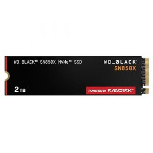 WD_BLACK SN850X NVMe SSD 2 TB interne SSD (Gaming Speicher, PCIe Gen4-Technologie, Lesen 7.300 MB/s, Schreiben 6.600 MB/s) Schwarz