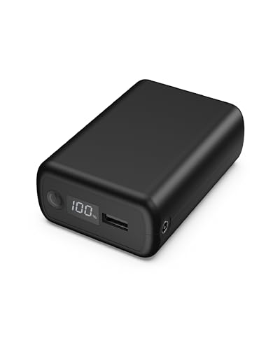 12V 20000mAh Powerbank für Heizkleidung, mit LED-Display, Schwarz