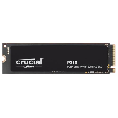 Crucial P310 SSD 2TB M.2 2280 PCIe Gen4 NVMe, bis 7.100 MB/s, für Laptop, Desktop PC & Handheld Spielekonsolen, Interne Festplatte – CT2000P310SSD801