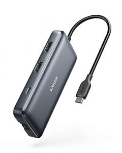 Anker USBC Hub, 8-in-1 USB C Dock, Dual 4K HDMI USB C to USB Adapter, 1 Gbps Ethernet Adapter, 85W Power Delivery, SD&microSD Speicherkartenleser für MacBook Pro, Pixelbook und mehr (Ohne Ladegerät)