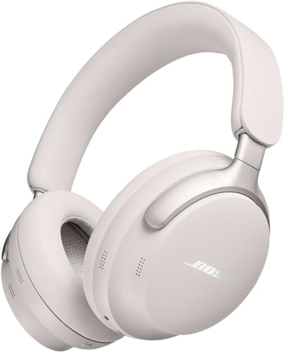 Bose QuietComfort Ultra Headphones Over-Ear-Kopfhörer mit Noise Cancelling für räumlichen Klang, Spatial-Audio-Kopfhörer, Bis zu 24 Stunden Akkulaufzeit, High-End Kopfhörer mit Raumklang, Rauchweiß