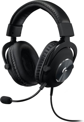 Logitech G PRO X Gaming-Headset, Over-Ear Kopfhörer mit Blue VO!CE Mikrofon, kabelgebunden, DTS Headphone:X 7.1 für Esport Gaming, PRO-G 50mm Lautsprechern, PC/PS/Xbox/Nintendo Switch – Schwarz