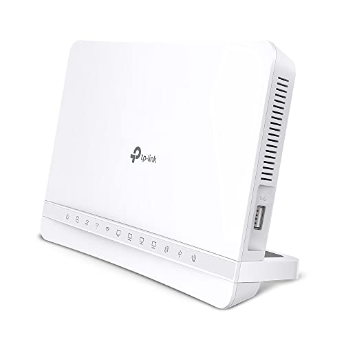 TP-Link VX231v Wi-Fi 6 DSL Router, VDSL2 35b 300 Mbit/s, 4× Gigabit-Ports, AX1800 Dual-Band WLAN, Unterstützt Telekom, O2, 1&1, Nicht Vodafone MIC, nur für Deutschland