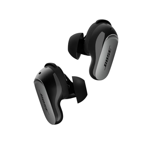 Bose Neu QuietComfort Ultra Bluetooth-Earbuds (2. Gen.), kabellose Noise-Cancelling-Earbuds, bis zu 6 Stunden Akkulaufzeit, Schutzart IPX4, 360-Grad-Sound, tiefer Bass, Schwarz
