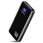 Power Bank 20000 mAh 22.5 W PD3.0 QC4.0 Externer Handyakku PD20W Schnellladen Powerbank mit LCD-Display USB-C Ausgänge und Eingänge Tragbares Ladegerät mit Smartphones