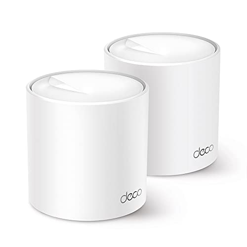 TP-Link Deco X50 Mesh WLAN Set (2 Pack), Wi-Fi 6 AX3000 Dual Band Router & Repeater, 3X Gigabit Ports für Jede Einheit, empfohlen für Häuser mit 3-4 Schlafzimmern, Umfassender Jugendschutz, WPA3