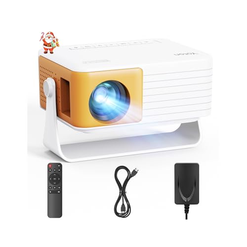 YOTON Mini Beamer Klein[180°Drehung & Auto Keystone] New Y3 Mini Projektor 1080P Unterstützt 15000L, 5 Zoom Tragbarer Beamer für Heimkino Schlafzimmer Kompatibel mit HDMI/USB/Phone/PS5/TV Stick