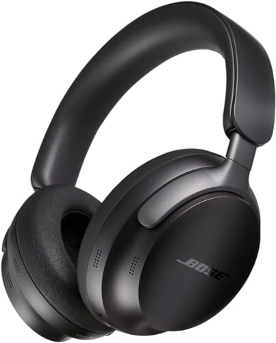 Bose QuietComfort Ultra Headphones Over-Ear-Kopfhörer mit Noise Cancelling für räumlichen Klang, Spatial-Audio-Kopfhörer, Bis zu 24 Stunden Akkulaufzeit, High-End Kopfhörer mit Raumklang, Schwarz