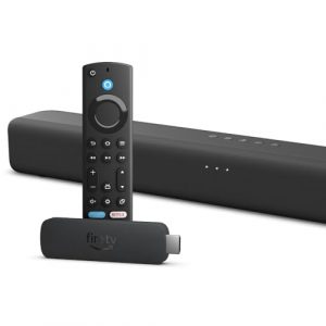 Amazon Fire TV Stick 4K Max, unterstützt Streaming über Wi-Fi 6E, Ambient-TV und Amazon Fire TV Soundbar, 2.0-Lautsprecher mit DTS Virtual:X und Dolby Audio sowie Bluetooth-Unterstützung