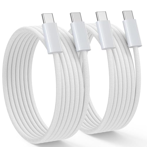 USB C Kabel 1M 2Pack 60W Ladekabel USB-C PD 3.0 Schnellladekabel USB C auf USB C Kabel für iPhone 15 16 Pro Max, Samsung Galaxy S24/S23/S22, Pixel 7 iPad Pro MacBook Air Tablets usw