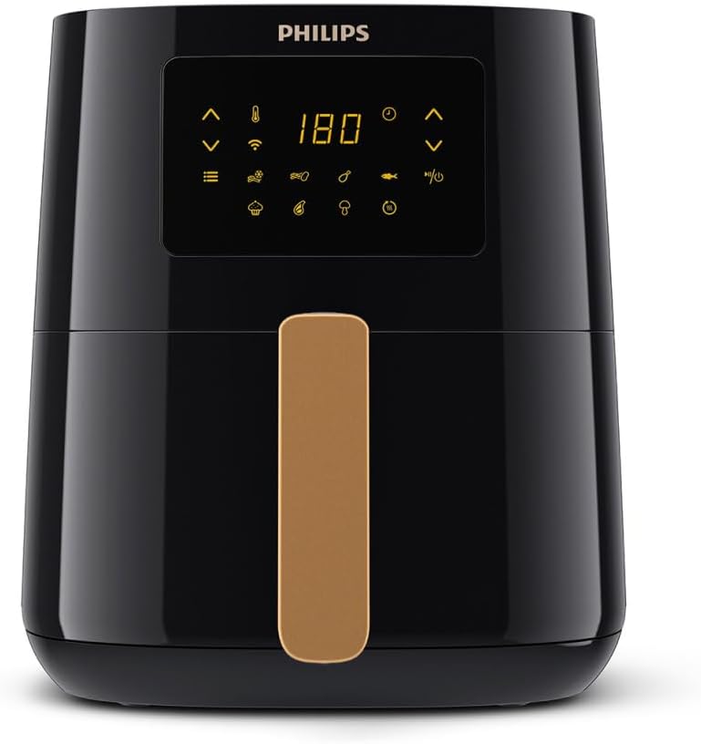 Philips Airfryer 5000-Serie Heißluftfritteuse L, 4.1L (0.8Kg), 13-in-1 Airfryer, Wifi verbunden, 9 Weniger Fett mit Rapid Air Technologie, Rezepte-App (HD9255/80)49.99€ ➡️ https://www.amazon.de/dp/B0CGJJLZQ2/?tag=preisfehlerheute-21