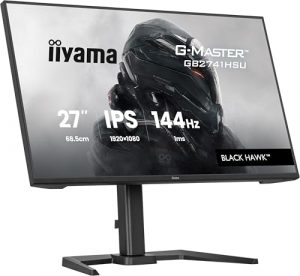 iiyama G-Master Black Hawk GB2741HSU-B1 68,6cm 27" IPS LED Gaming Monitor Full-HD 144Hz HDMI DP USB2.0 1ms FreeSync Höhenverstellung Pivot schwarz