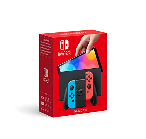 NINTENDO Switch (OLED) console de jeux portables 17,8 cm (7") 64 Go Écran tactile Wifi Bleu, Rouge