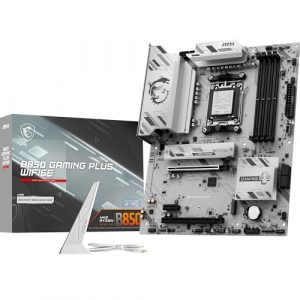 MSI B850 Gaming Plus WIFI6E Mainboard, ATX – unterstützt AMD Ryzen 9000/8000/7000 Prozessoren, AM5 – DDR5 Arbeitsspeicher Boost 8200+ MT/s (OC), PCIe 4.0 x16, M.2 Gen5, Wi-Fi 6E, 2,5G LAN