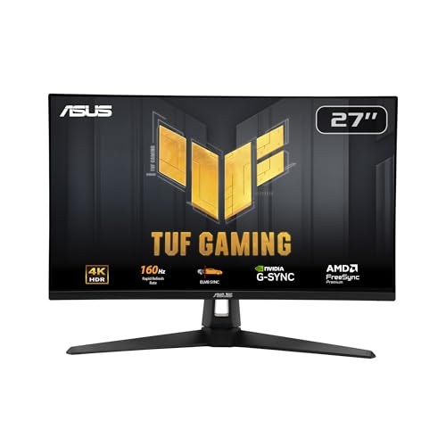 ASUS TUF Gaming VG27UQ1A – 27 Zoll 4K UHD Monitor – 160 Hz, 1ms GtG, FreeSync, G-Sync, Adaptive Sync, ELMB, HDR10 – Fast-IPS Panel, 16:9, 3840×2160, DisplayPort, HDMI, Speaker