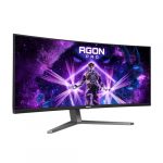AOC Agon PRO AG346UCD - 34 Zoll WQHD OLED Curved Gaming Monitor, 175 Hz, 0.03 ms, FreeSync Premium Pro, G-Sync comp., HDR400 (3440x1440, 2X HDMI 2.0, 1x DisplayPort 1.4, USB Hub) schwarz